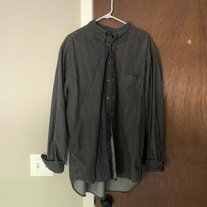 Eddie Bauer Black Casual Button Down Shirt Relaxed Fit
